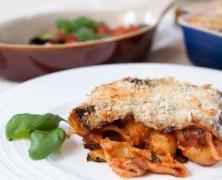Aubergine & Pasta Bake